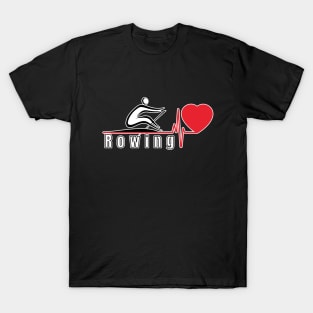 Rowing heart love T-Shirt